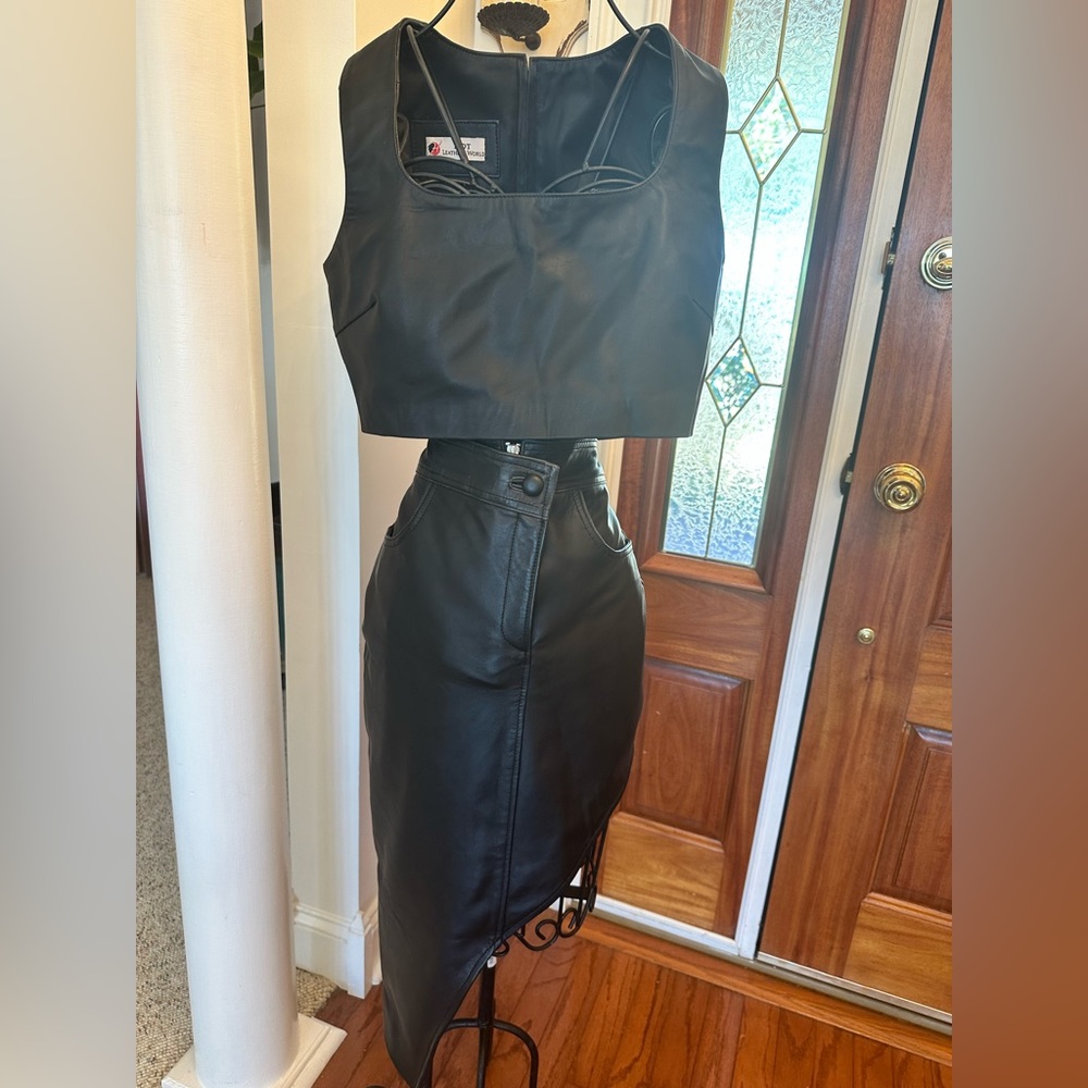 Brand is Hot Leathers World, 100% Real Genuine Leather skirt set!